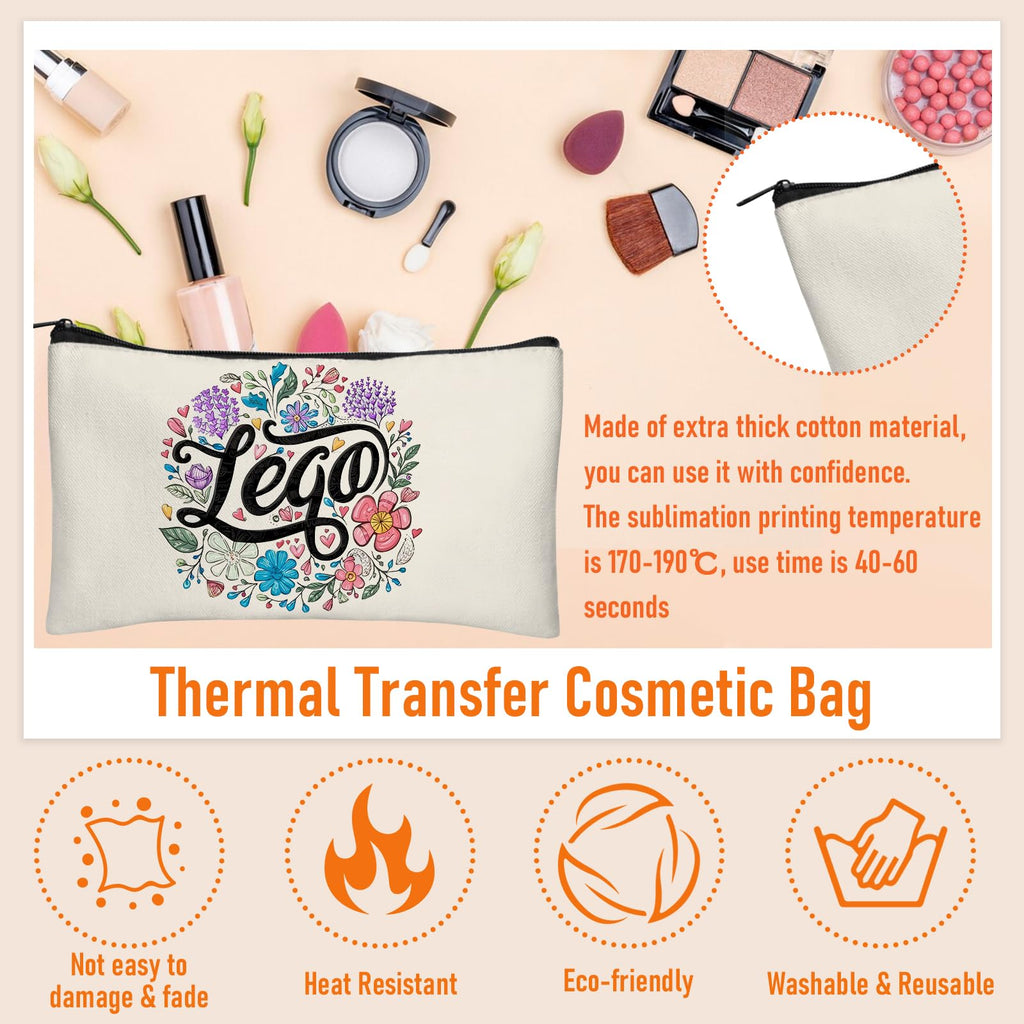Legigo 24 Pack Beige Canvas Makeup Bags DIY Craft Bag- Blank DIY Craft Bag Canvas Pencil Case Canvas Zipper Pouch Bags Cosmetic Bag Multipurpose Canvas Pouch with Zipper for vinyl (8.3 x 5 inches)