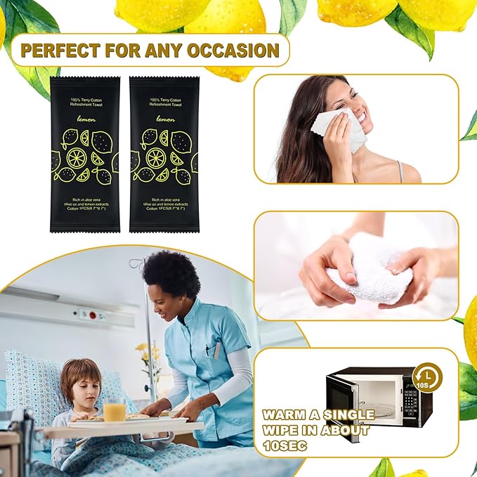 Hot or Cold Moist Cotton Towel Bulk Moist Towelettes Individually Wrapped