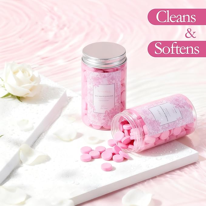 NOVAL Rose-Scented Foot Soak Tablets – 400g , Fast-Dissolve Pedicure Spa Salt Tablets – Cleanses & Moisturizes Feet