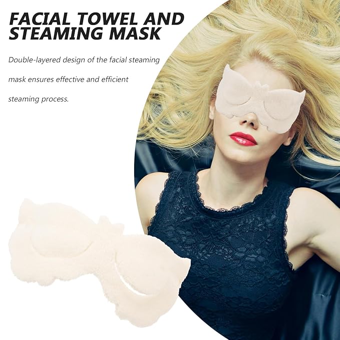 BCOATH Thickened Cold Hot Compress Facial Towel Double-layer Plush Reusable Face Mask for Women Skin Care Spa Eye Treatment