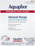 Aquaphor Repairing Foot Masks, Moisturizing Socks for Dry Feet, Hydrating Foot Care Treatment with Avocado Oil and Shea Butter, Pack of 6