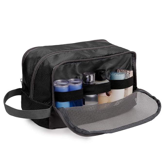 WANDF Travel Toiletry Bag for Men, Small Dopp Kit for Toiletries
