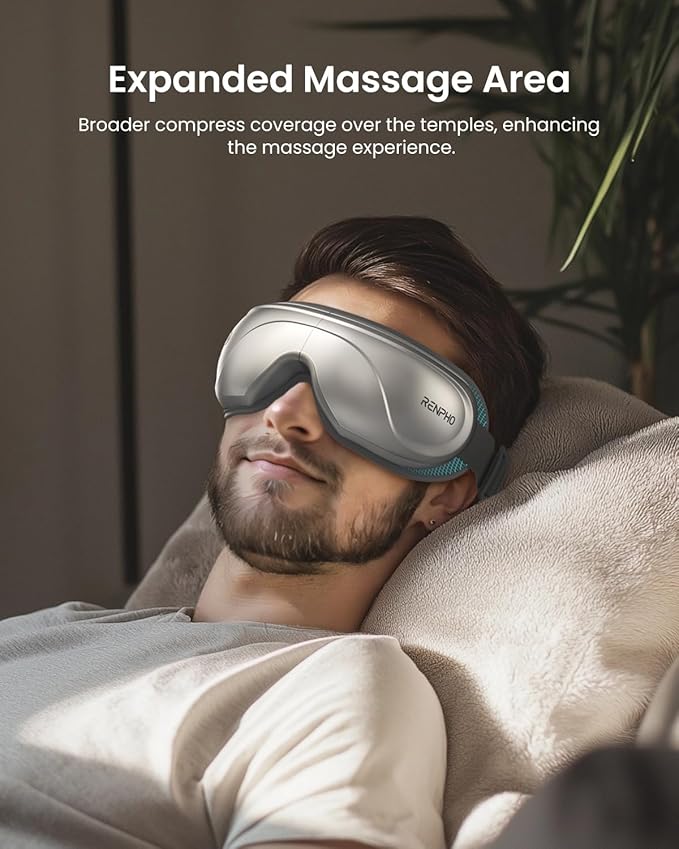RENPHO Eye Massager with Heat and Cooling, Birthday Gifts for Men Women, Heated Eye Mask for Improve Sleep and Relaxation - Eyeris 2