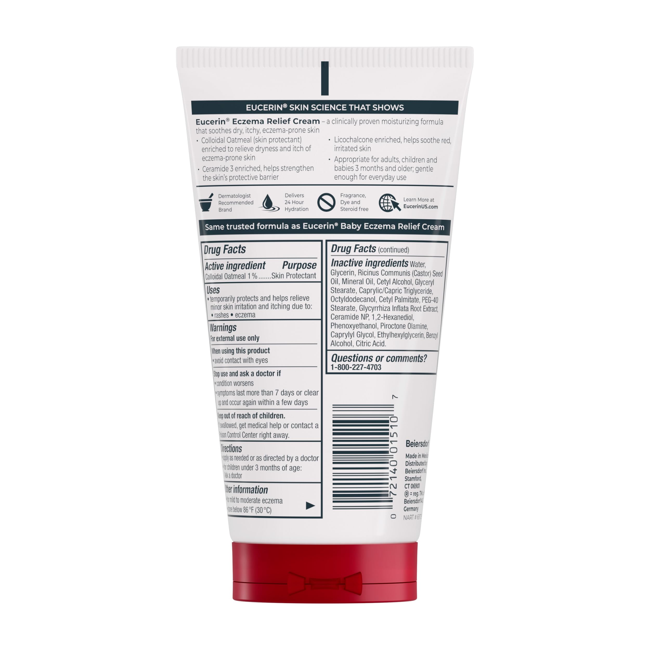 Eucerin Eczema Relief Body Skin Care Set, Variety Pack, 2 Items