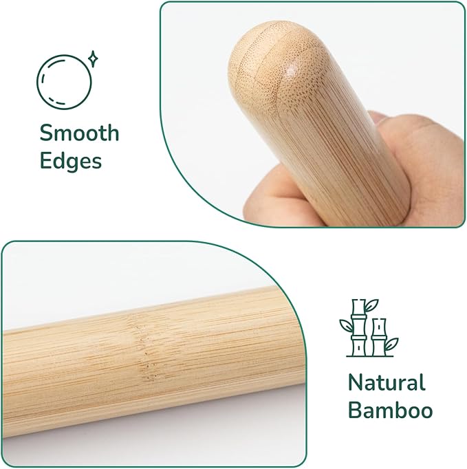 Goodtar Bamboo Massage Stick - Body Shaping Roller, Guasha Massage Tool for Relaxing Muscles