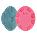 Silicone Face Brush Handheld Facial Cleansing Scrubber, Dark Green+Pink