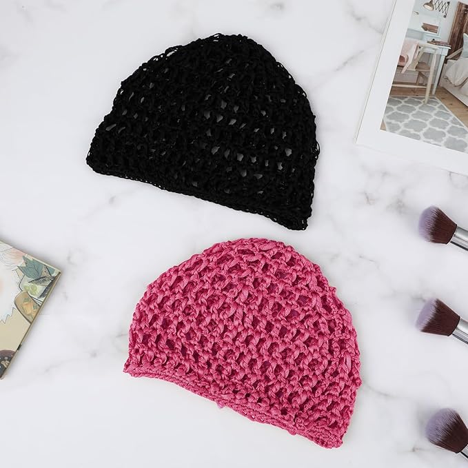 Wig Cap Thick Long Hair Caps Adjustable Net Mesh Braided Weaving Making Crochet Sew Weave Fishnet Grip Headband