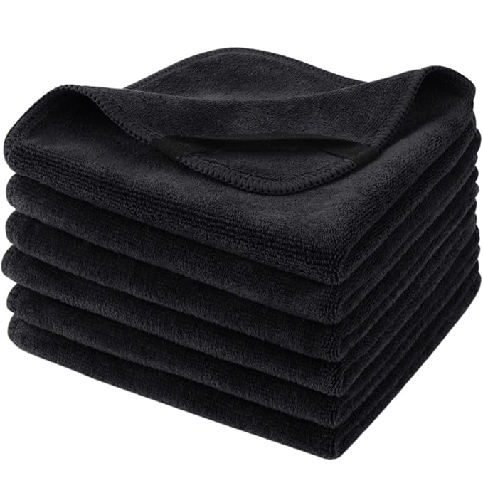 SINLAND Microfiber Facial Cloths Fast Drying Washcloth 12inch x 12inch Absorbent Face Wash Cloth Soft Makeup Remover Cloths