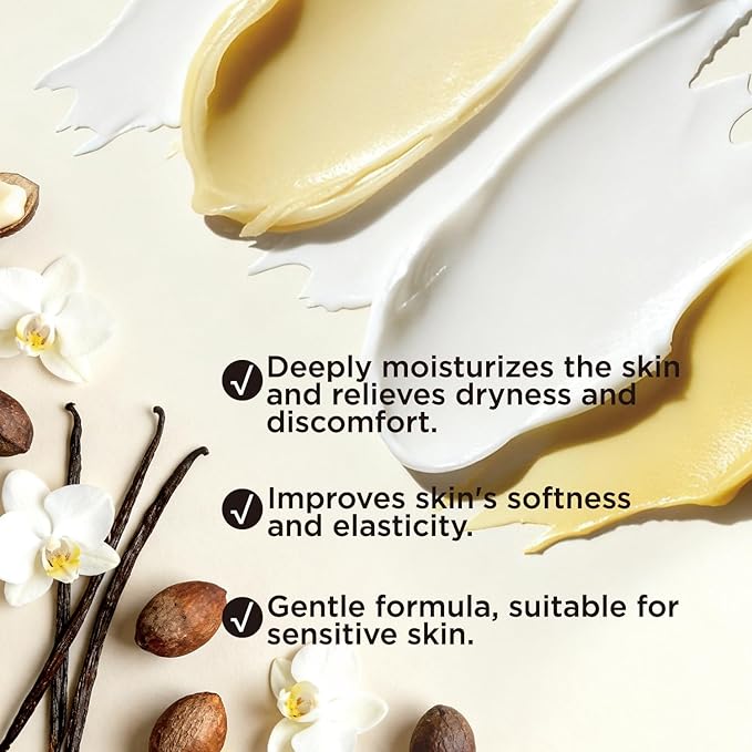 Embleaf Vanilla Whipped Body Butter, Shea Body Butter for Women Dry Skin, Natural Vanilla Lotion for Body Moisturizer-Deep Moisturizing and Softening-6.8 floz(200ml)