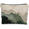 RYYCDOI Abstract Sage Green Beach Makeup Bag, Modern Ocean Waves Beachy Cosmetic Bags for Women, Gifts for Beach Lovers, Minimalist Beige Ocean Aesthetic Zipper Makeup Pouch