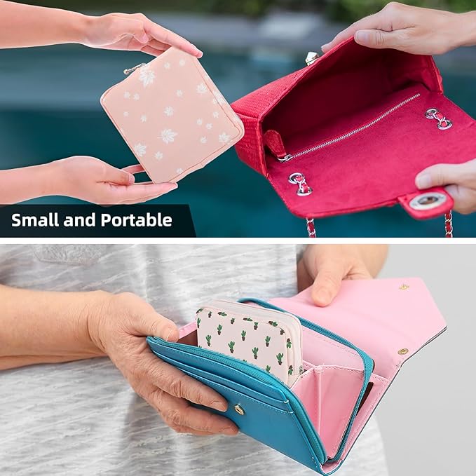 Abeillo Sanitary Napkin Storage Bags 3Pcs Menstrual Cup Pouches Nursing Pad Holder Tampon Bags Portable Period Bag Feminine Pouch for Girls