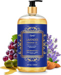 Pjordo Aromatherapy Lavender Massage Oil for Calming, Soothing & Relaxing, Natural Body Massage Oil for Massage Therapy with Jojoba & Sweet Almond, No Stain & Non-Sticky, Spa Gift for Her Him