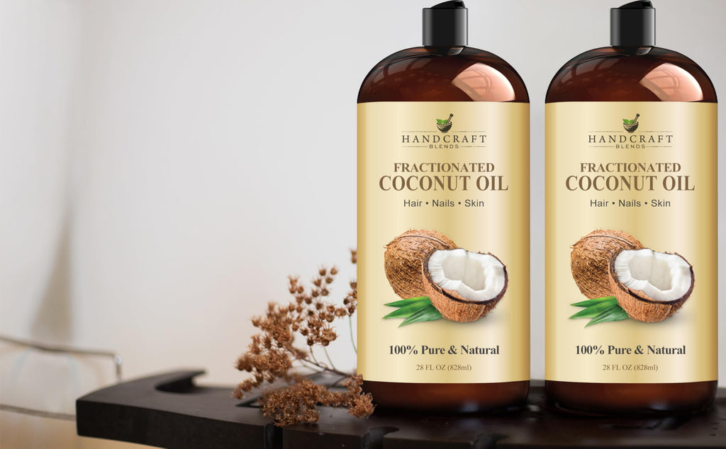 Handcraft Blends Fractionated Coconut Oil - 28 Fl Oz - 100% Pure and Natural - Premium Grade Carrier Oil for Skin and Hair - Hair and Body - Massage