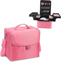 Large Makeup Carrying Train Case for Women, 4 Tier Travel Bag Box