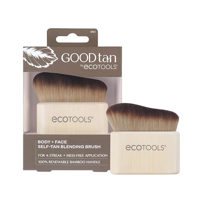 EcoTools Good Tan Body & Face Self-Tan Blending Brush - Kabuki for Sunless Tanner, Vegan & Cruelty-Free, 1 Count
