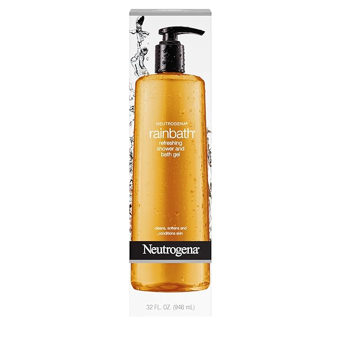 Neutrogena Rainbath Refreshing Shower Gel, Moisturizing Body Wash for Men and Women, Cleans, Softens, and Conditions Skin, Creamy Lather Ideal for Leg-Shaving, Spa-Like Experience, 32 fl oz