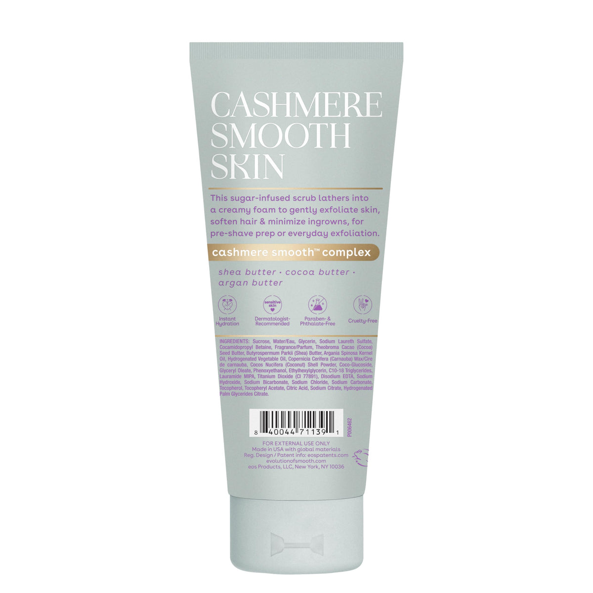eos Cashmere Skin Collection Pre-Shave Scrub- Vanilla Cashmere, 7 fl oz