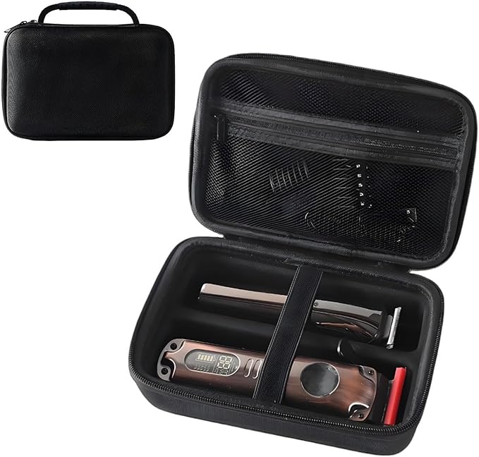 Hard Barber Case, Hair Cutting Clippers Compatible with Ufree for FADEKING for Romanda for Novah for KIKIDO for Wahl Professional Beard Trimmer Grooming Storage Organizer Bag Guard for Travel Razor