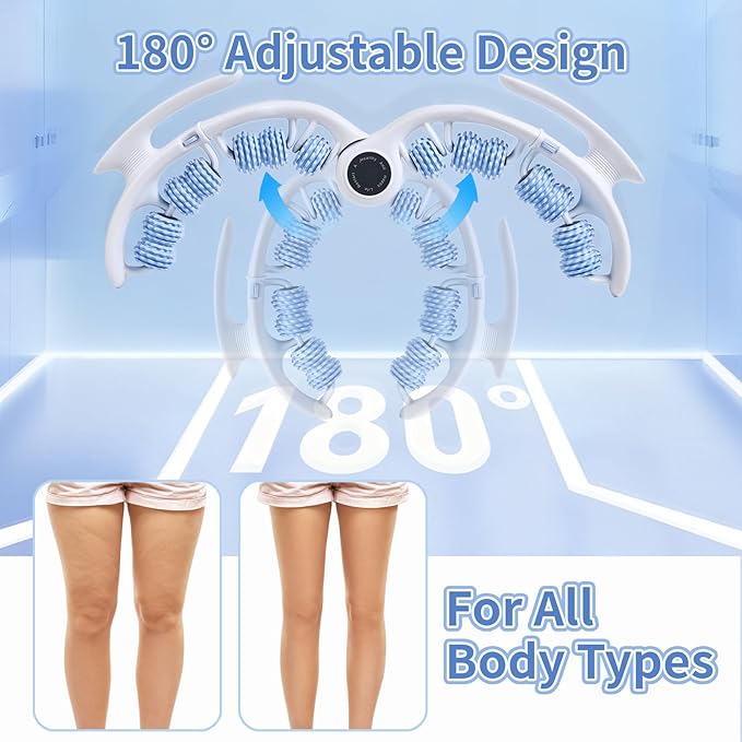BUXKZVL Cellulite Massage Roller for Legs, Anti Cellulite Massage Tool for Legs, Thighs, Arms with Detachable Handles, Lymphatic Drainage Massager for Deep Tissue Pain Relief