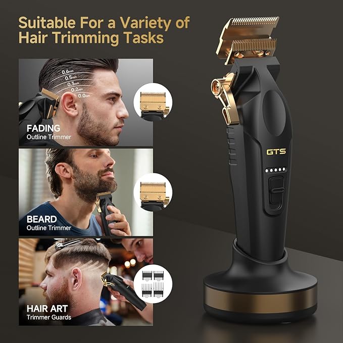 Hair Clippers for Men, Beard Trimmer Hair Clippers for Men, Professional Hair T-Blade Trimmer Cordless Rechargeable Edgers Clippers Electric Beard Shaver