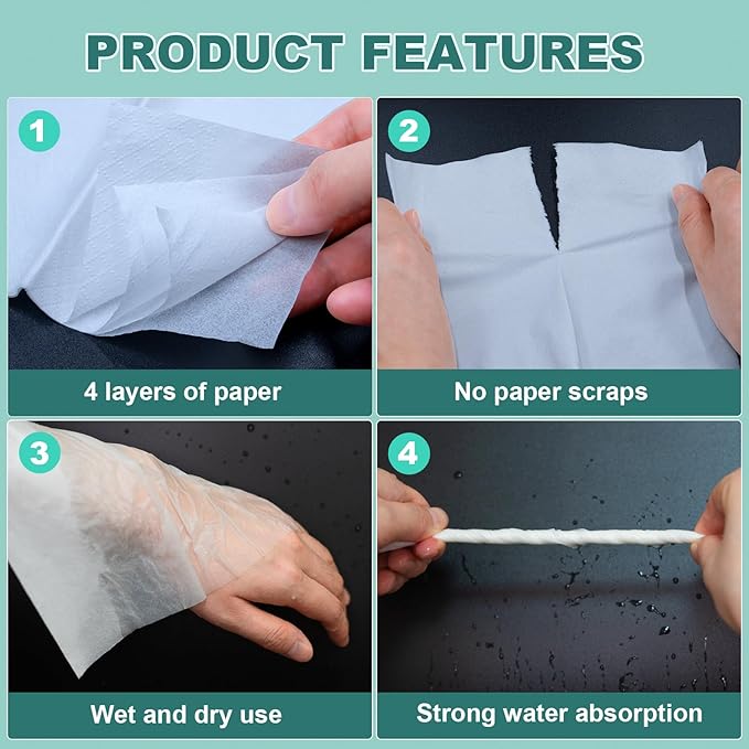 4-Ply Car Tissue Refills (960 Layers) - 8 Pack Travel Size Tissues, Soft & Strong Disposable Facial Tissues for Car, Office, Home - 240 Sheets