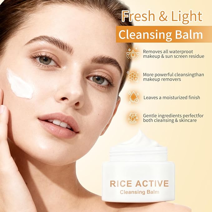 GUOYAOLIFU Makeup Melting Cleansing Balm for Face,Deep Cleansing Facial Balm for Women,Hydrating Makeup Remover Cream,Oil Control,Deep Cleanser,All Skin Types (3.3oz)