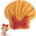 YUMINGUHC Microfiber Hair Drying Caps for Women Yellow