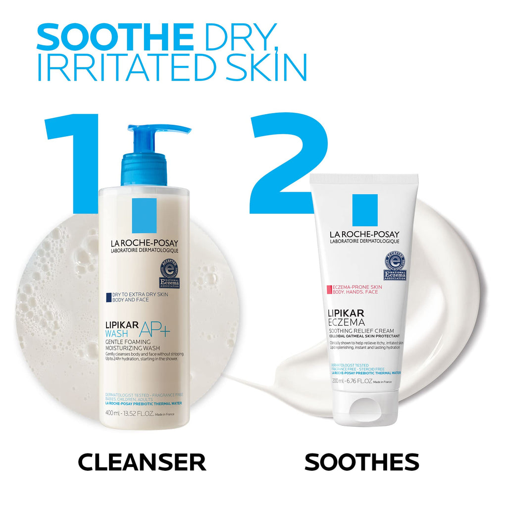 La Roche-Posay Lipikar Soothing Relief Eczema Cream, Sensitive Skin 6.8oz