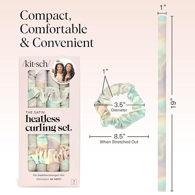 Kitsch Satin Heatless Curls Overnight Set - Aura