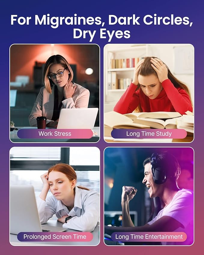 RENPHO Eyeris 1 Eye Massager with Heat, FSA Eligible HSA, Smart Heated Eye Mask for Eye Care, Dry Eyes, Head Tension & Strain Relief, Birthday Gifts for Women and Men