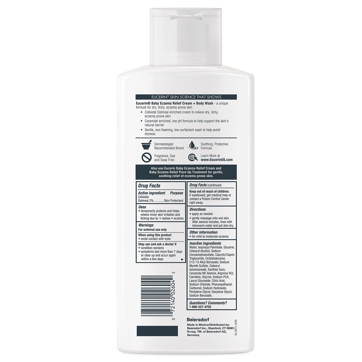 Eucerin Eczema Relief Cream and Body Wash, 13.5 FL OZ