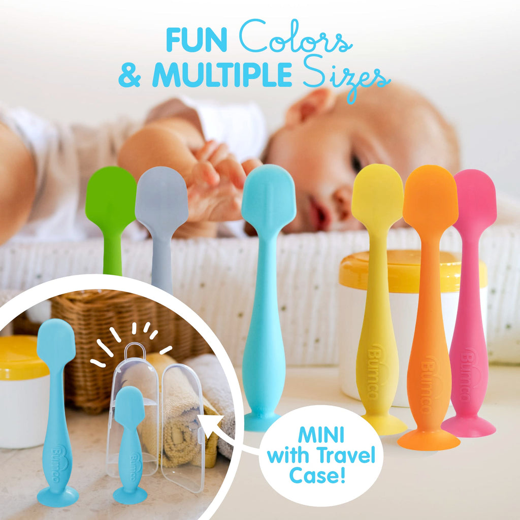 Bumco Baby Bum Brush - Flexible Diaper Cream Spatula Applicator (Blue)