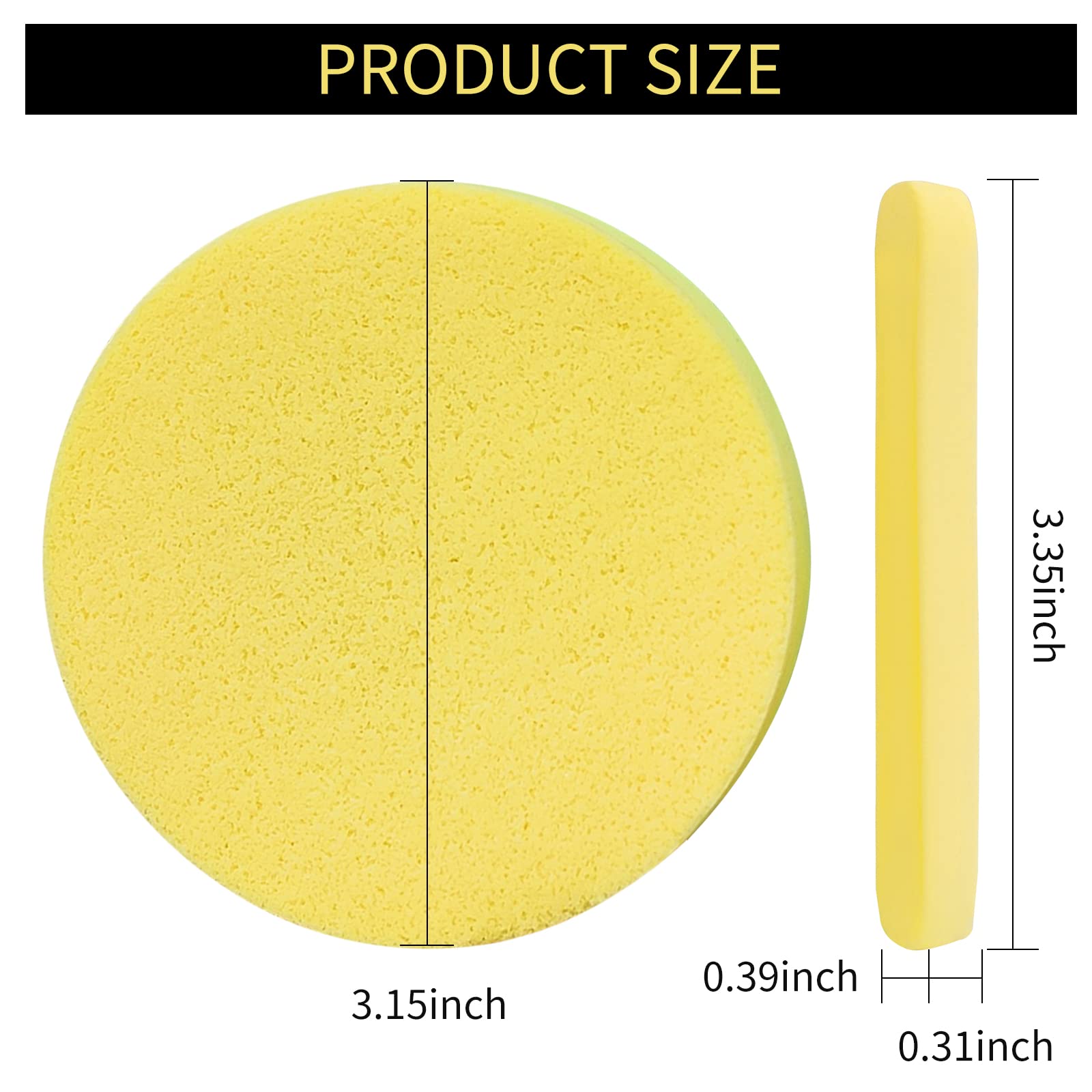 120PCS Facial Sponge Compressed，PVA Professional Makeup Removal Wash Pads Round Face Cleansing Sponge for Spa Exfoliating and Mask, 5Colors
