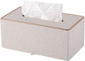 Tissue Box Cover Rectangle Tissue Box Holder PU Leather Facial Organizer with Magnetic Bottom,Decorative Napkin Caddy for Vanity Dresser Night Stand Table Countertop Home Office Car,Beige