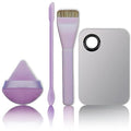 Ink Permanent Makeup Brush Set, Flat Foundation Brush, Sponge & Spatula Kit