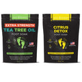 DAILY REMEDY EXTRA STRENGTH Tea Tree Oil & Citrus Detox Foot Soak Set - Made in USA - Soothes Sore Tired Feet, Athletes Foot, Stubborn Foot Odor, Softens Calluses & Refreshes & Detoxifies - Pack of 2
