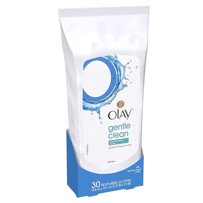 Olay Cleanse Gentle Facial Cloths, Fragrance Free, 30 count (Pack of 3)