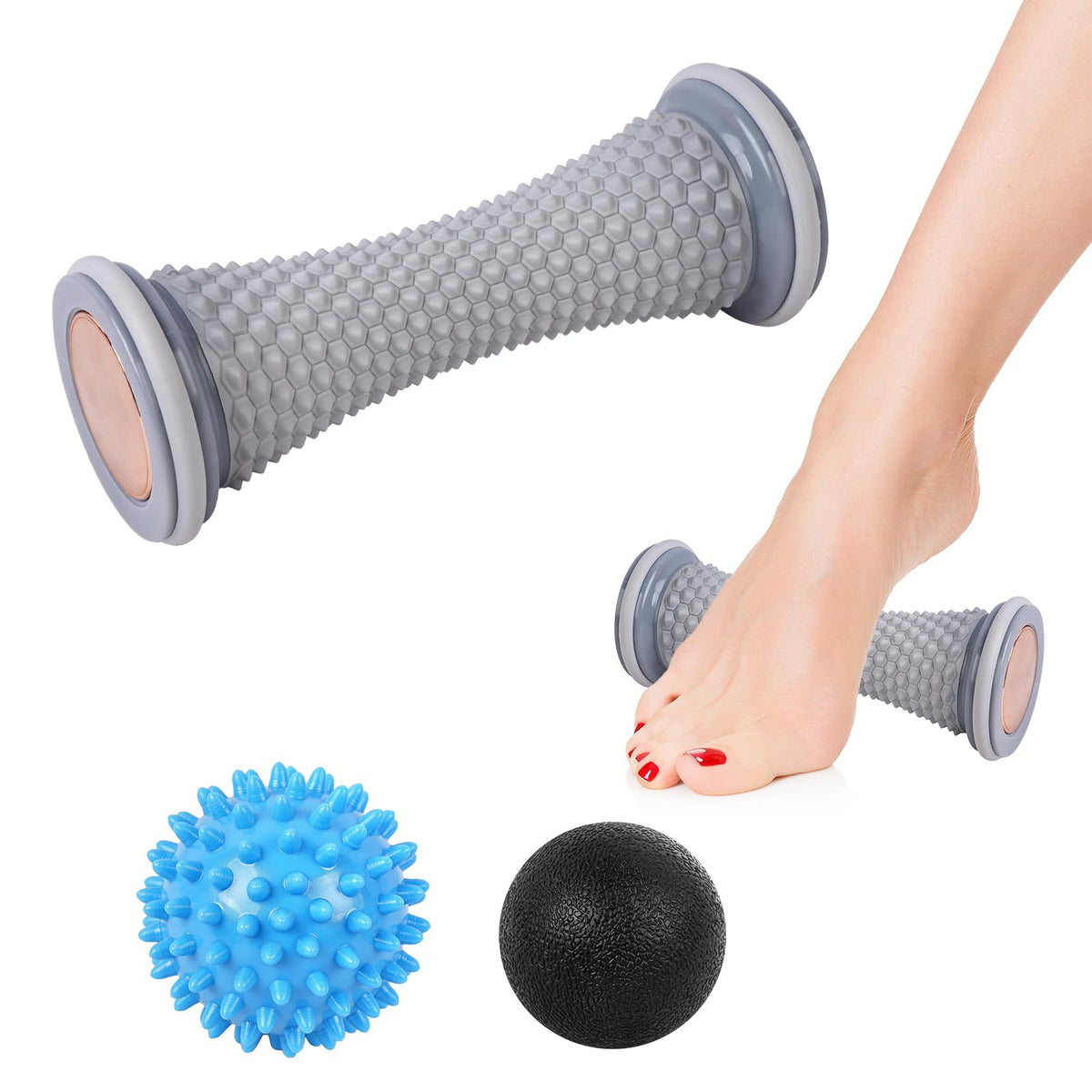 WOVTE Massage Lacrosse Ball for Sore Muscles, Shoulders, Neck, Back, Foot, Body, Deep Tissue, Trigger Point, Muscle Knots, Yoga and Myofascial Release (Pink)