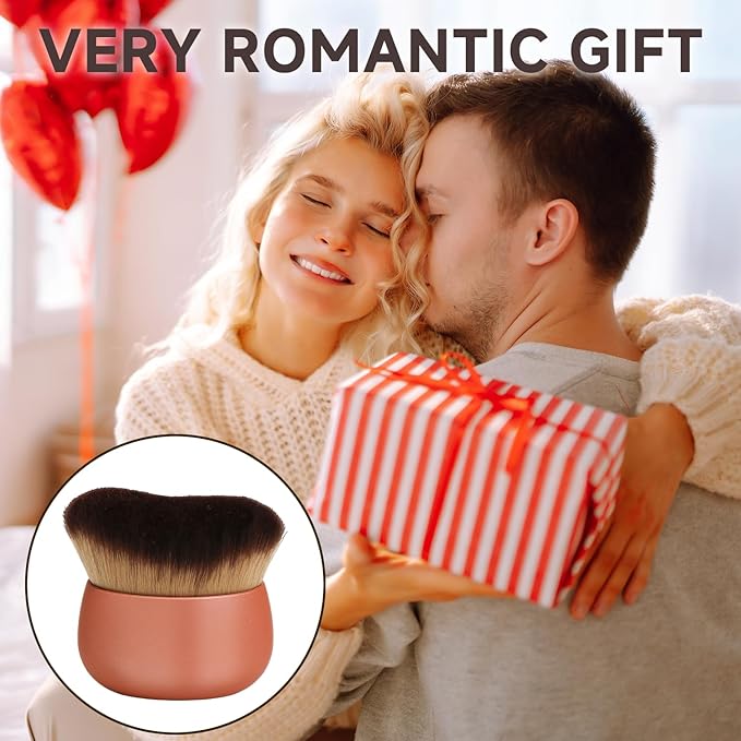 Makeup Blend & Blur Extra Large Body Brush for Self Tanner,Leg Makeup & Bronzer Self Tan Applicator, Powder, Foundation, Blusher, Bronzer，Massager for Face Gift box (Bronze)