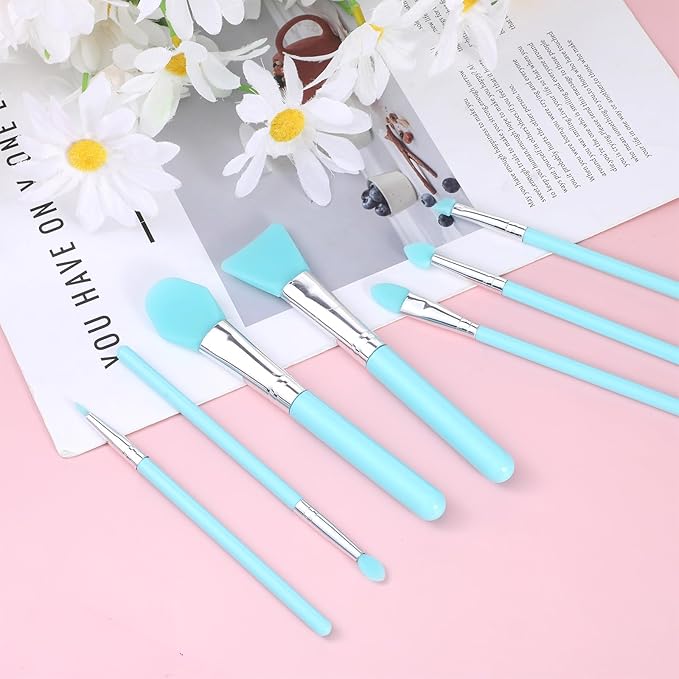 7 PCS Silicone Brushes for Resin, Makeup Brush Applicator, Silicone Brushes Applicators for Crafts, Resin Brush Makeup Applicator Tool for Art Crafting Cream