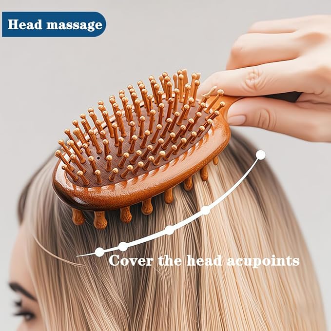 BEENIFIC Scalp Massager Hair Growth Brush,Head Massager Scalp Stress Relax Dandruff Comb,Wooden Scalp Exfoliator Head Scratcher,Unisex (Sandalwood)