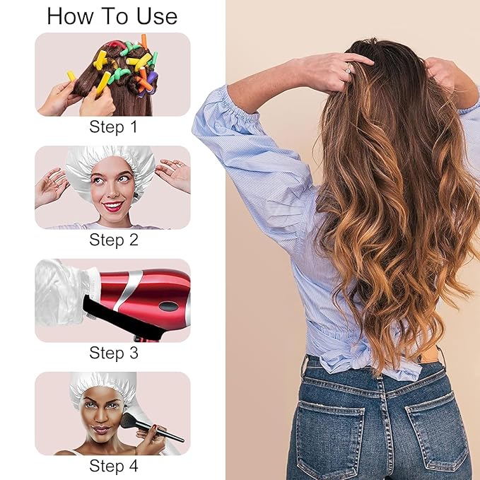 xnicx 42Pcs 7" Heatless Flexi Rods 3 IN 1 for Overnight Curls for All Hair