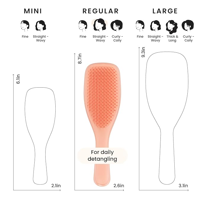 Tangle Teezer Ultimate Detangler Brush, Straight to Wavy, Apricot