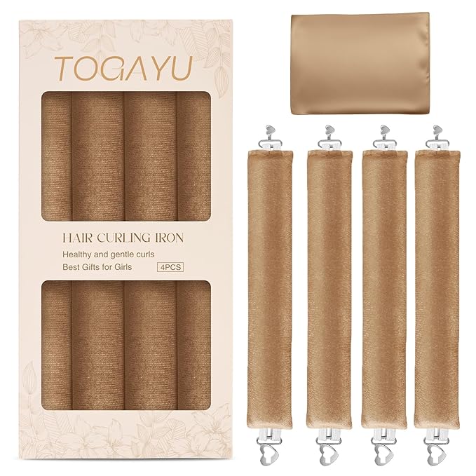 Togayu Heatless Curls Overnight Hair Care Set - Jumbo Velvet Hair Curlers
