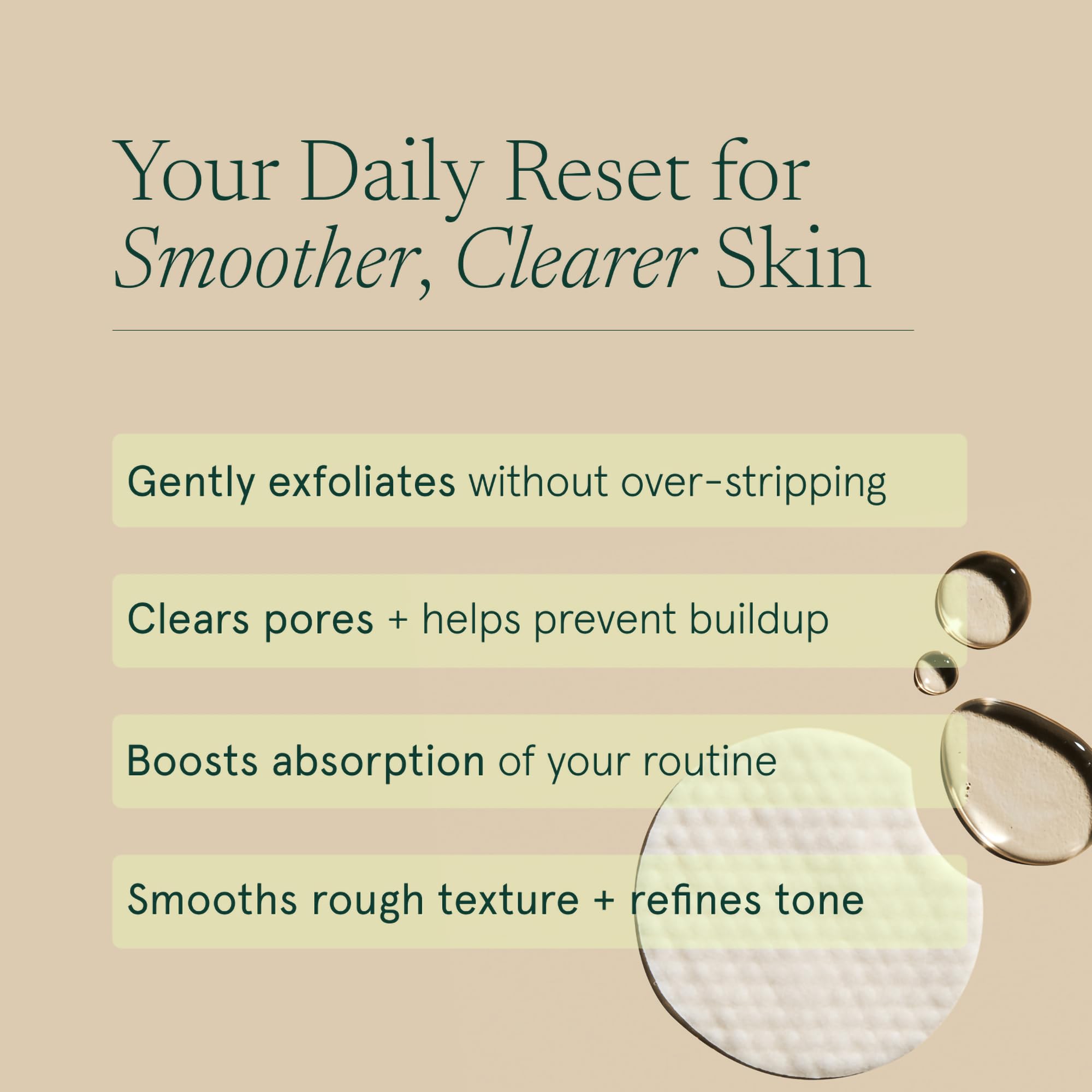 Barefaced Toning and Exfoliating Pads | Glycolic and Salicylic Acid Face Wipes for Blemishes, Dark Spots, and Uneven Texture | Daily Resurfacing Peels for Clear, Glowing Skin (60 Pads)