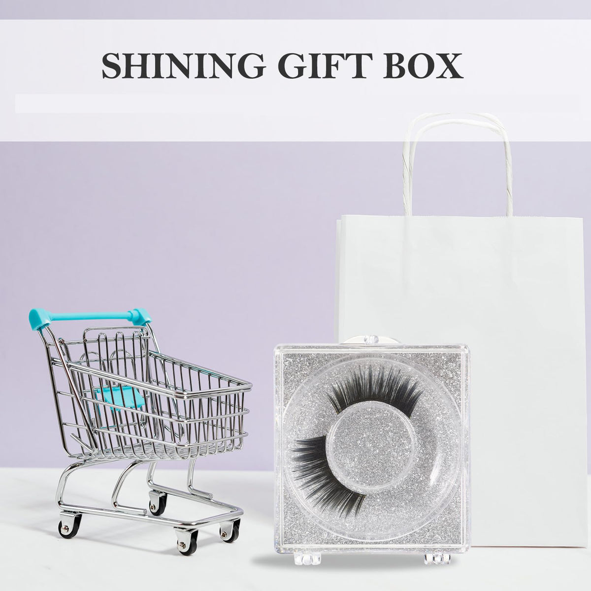 WOONEKY 6pcs Transparent False Eyelash Storage Box Compact Organizer for Packing and Travel Beauty Salons and Personal Use