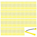 100Pcs Yellow Perm Rods for Natural Hair, Small Cold Wave Rods for Tight Curls, 0.32 Inch Non-Slip Plastic Hair Rollers for Short Hair, Professional Salon Curler Tool with Rubber Band, Bulk Pack