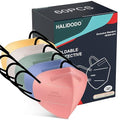 HALIDODO Individually Wrapped, 60 Packs KN95 Face Mask, 5-Ply Breathable Comfortable Safety Mask with Over 95% Filtering, Morandi Multi Color