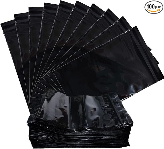Tampon Disposal Bags, Personal Care Feminine Hygiene Disposable Mini Bags, Perfect Size for Block Odors Black 100Pcs