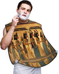 Yellow Flowers Butterflies Print Beard Bib Shaving Apron, Beard Hair Trimming Cape Gift For Dad
